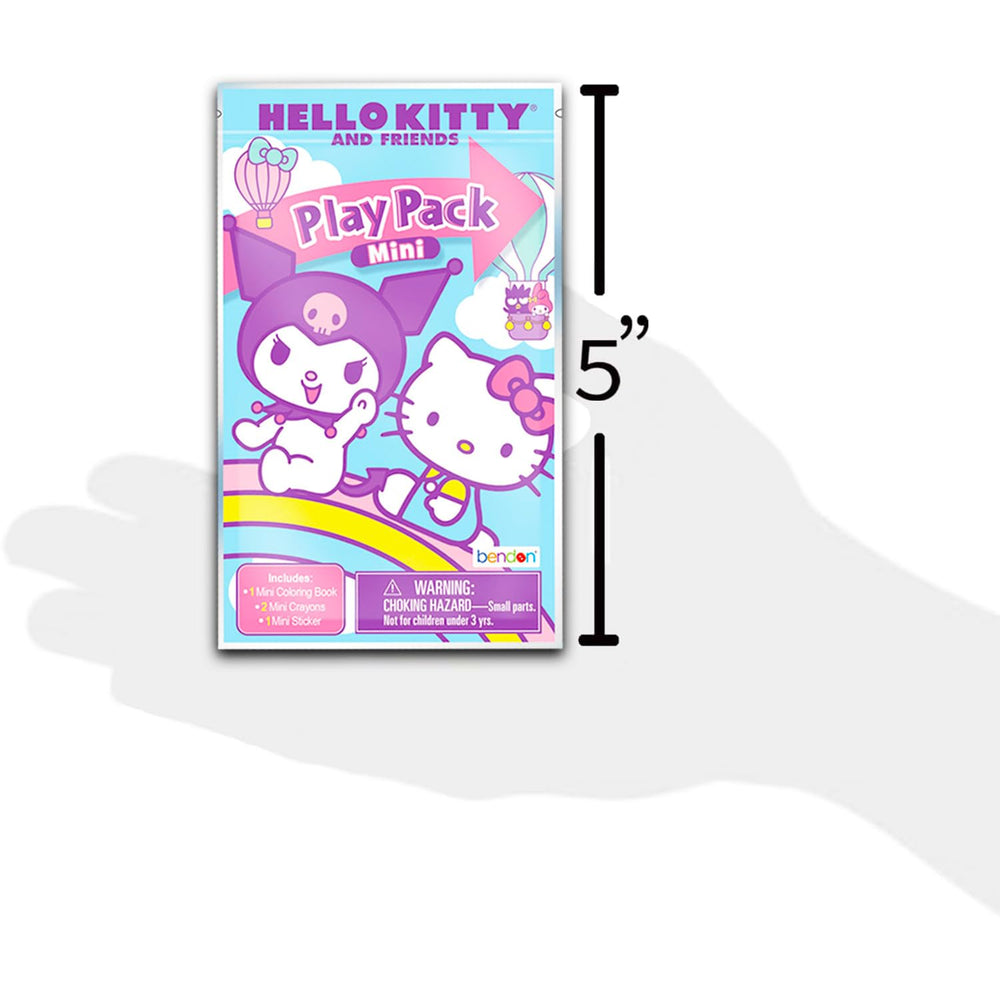 SANRIO coloring pages and stickers in each mini pack for creative play.