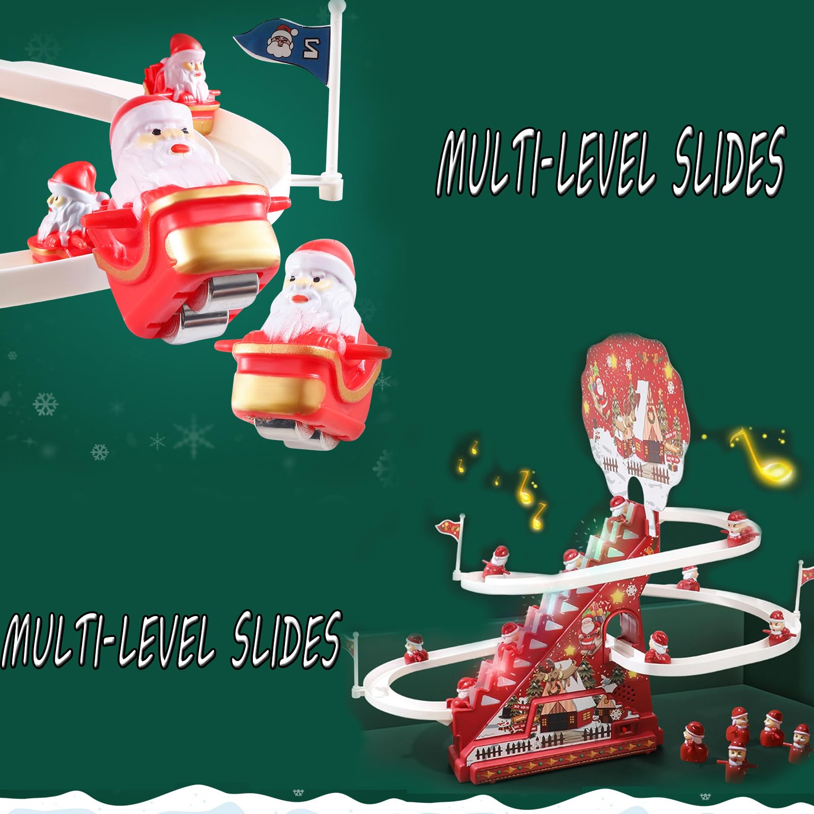 Santa Climbing Toy encourages family interaction through shared stair-climb play.