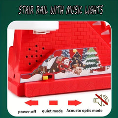 Santa Climbing Toy stair-climb demo shows smooth motion on steps.