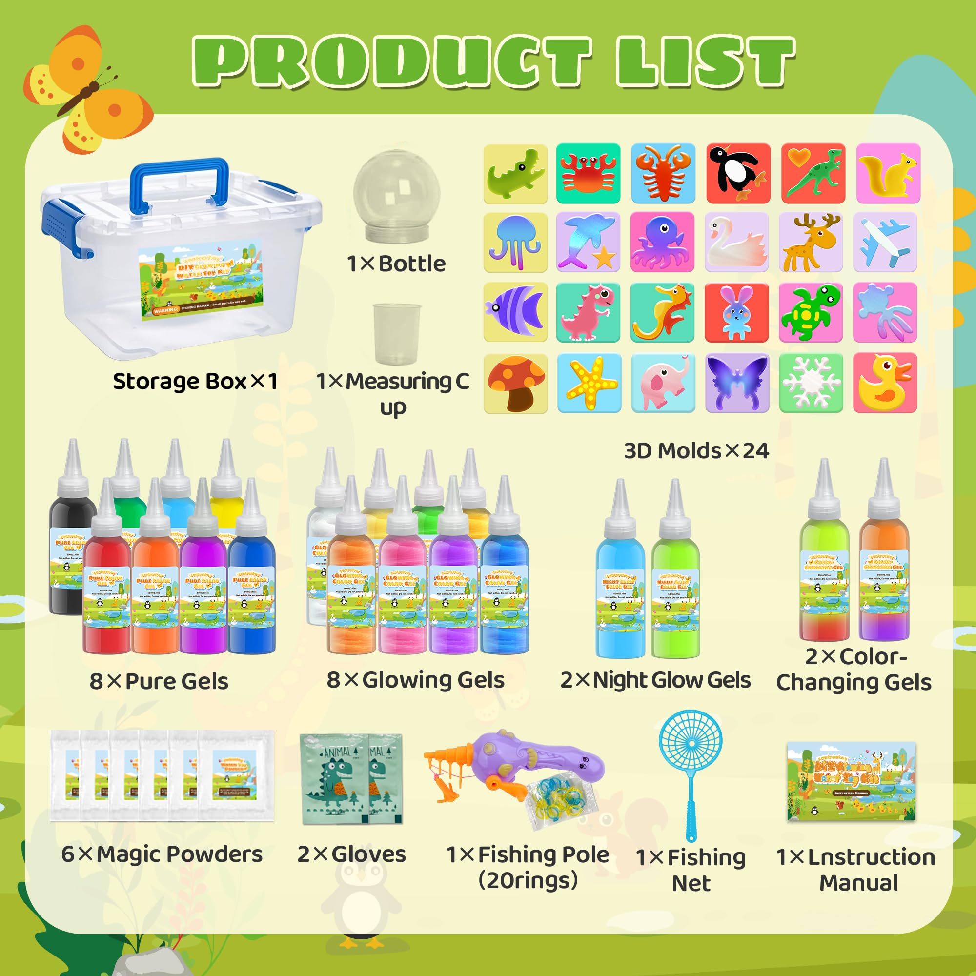 Santreetoy DIY gel pets 3D molds setup for immersive science-inspired creativity.