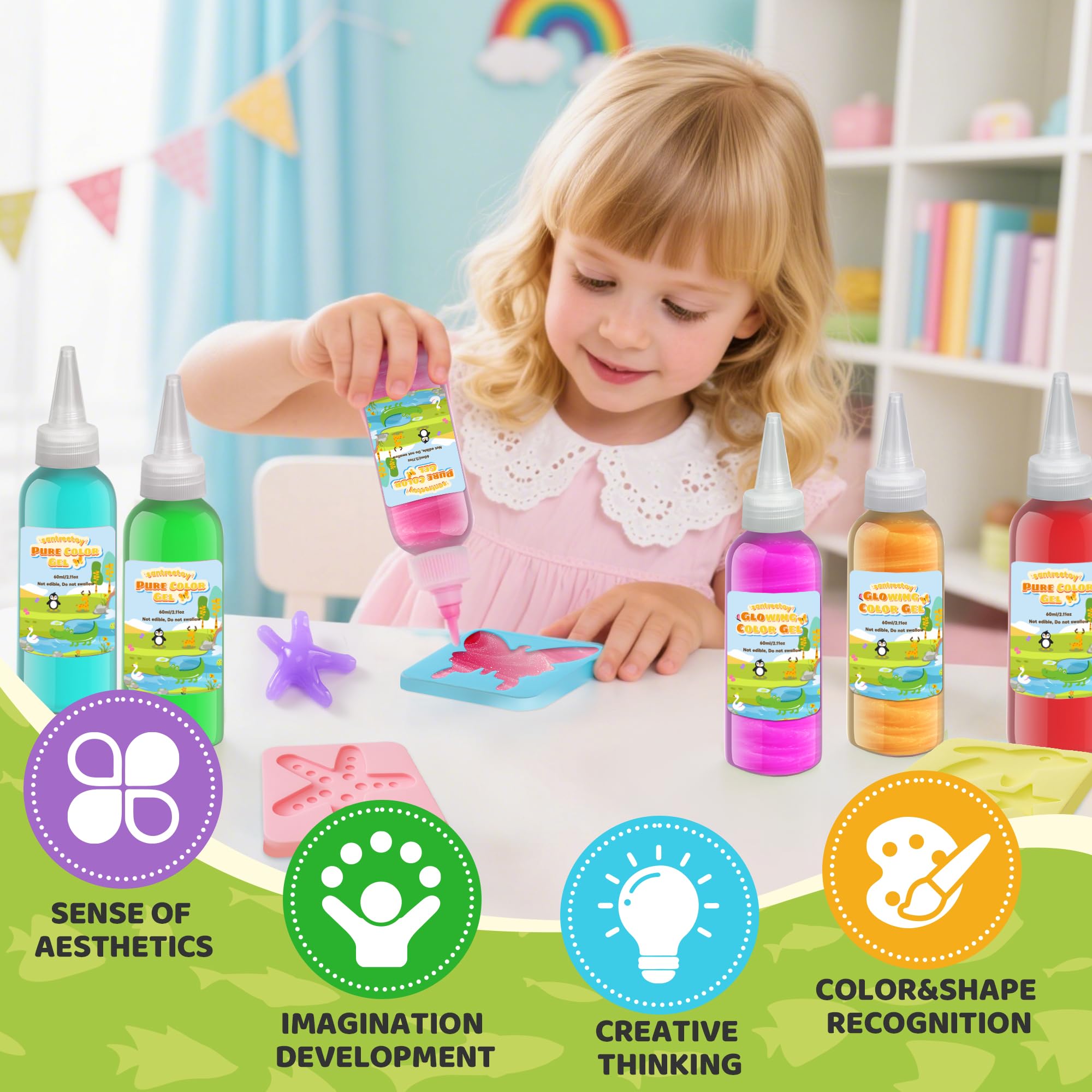 Santreetoy kids fishing pole and tools support interactive play and hand-eye coordination.