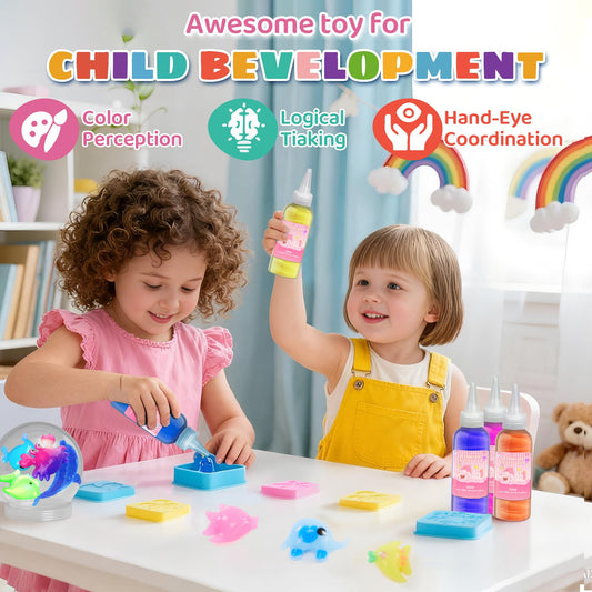 Santreetoy Magic Gel Water Elf Kit vibrant colors spark sensory exploration.