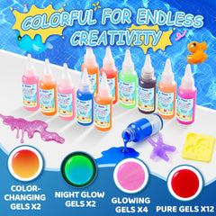 Santreetoy night glow gels illuminate gel pets in the dark