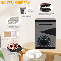 Saquuiui Boy Piggy Bank battery compartment requires 3 AA batteries