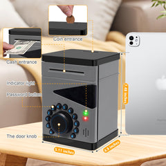 Saquuiui Boy Piggy Bank coin entry slot captures real money deposits