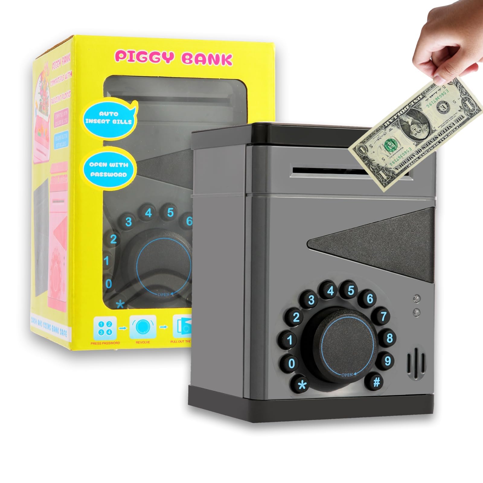 Saquuiui Boy Piggy Bank gift-ready option