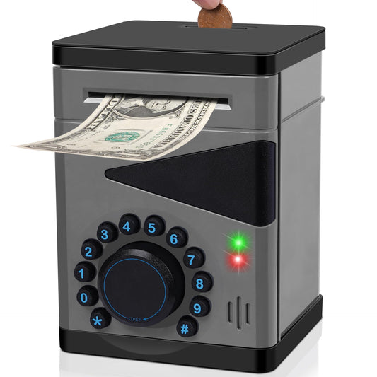 Saquuiui Boy Piggy Bank with interactive lights for engaging saving sessions