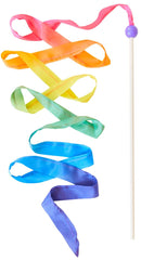 Sarah's Silks Rainbow Streamer 8ft Long in action for active play