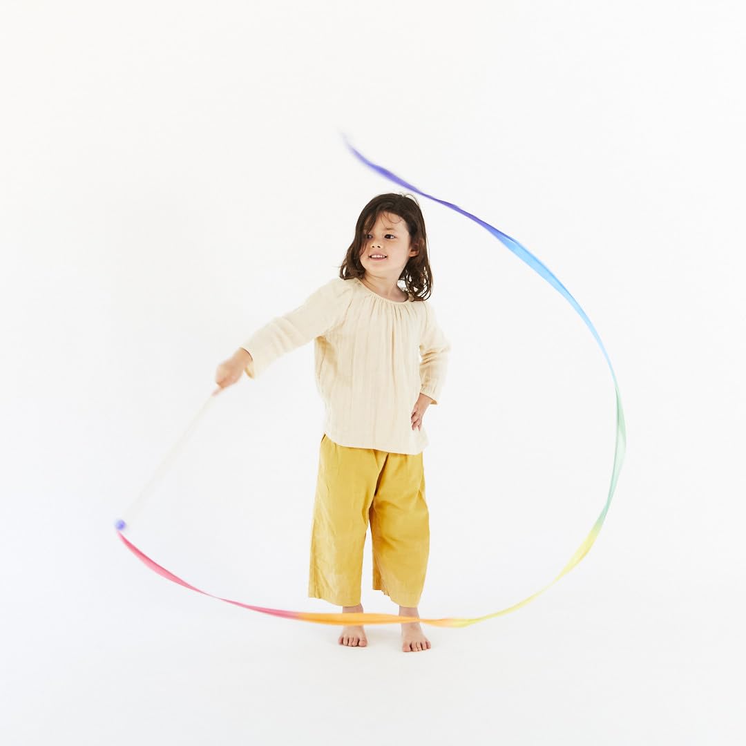 Sarah's Silks Rainbow Streamer encourages imaginative movement sequences