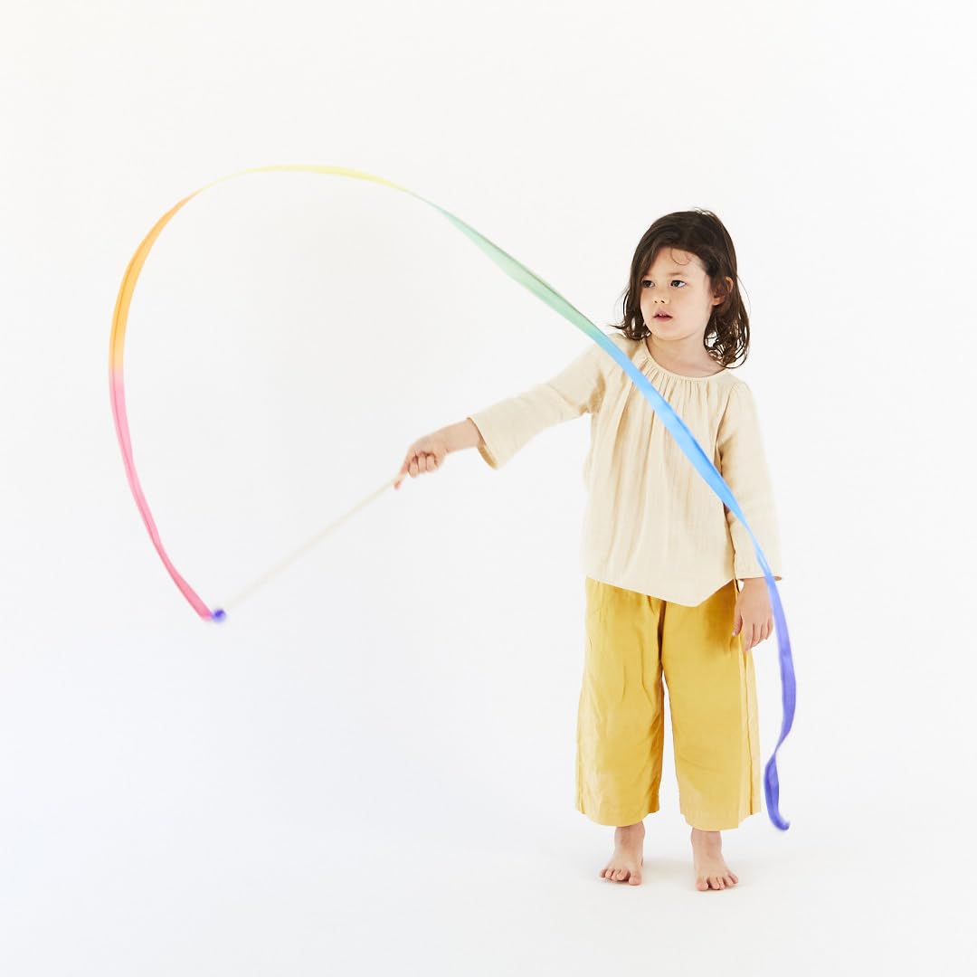 Sarah's Silks Rainbow Streamer with non-toxic dyes for safe fun