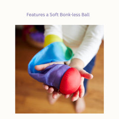 Sarah's Silks Skytail 35-inch rainbow tail supports easy grip for kids.