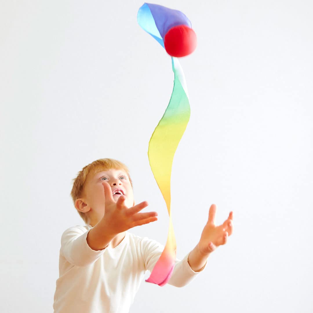 Sarah's Silks Skytail indoor and outdoor use in bright play settings.