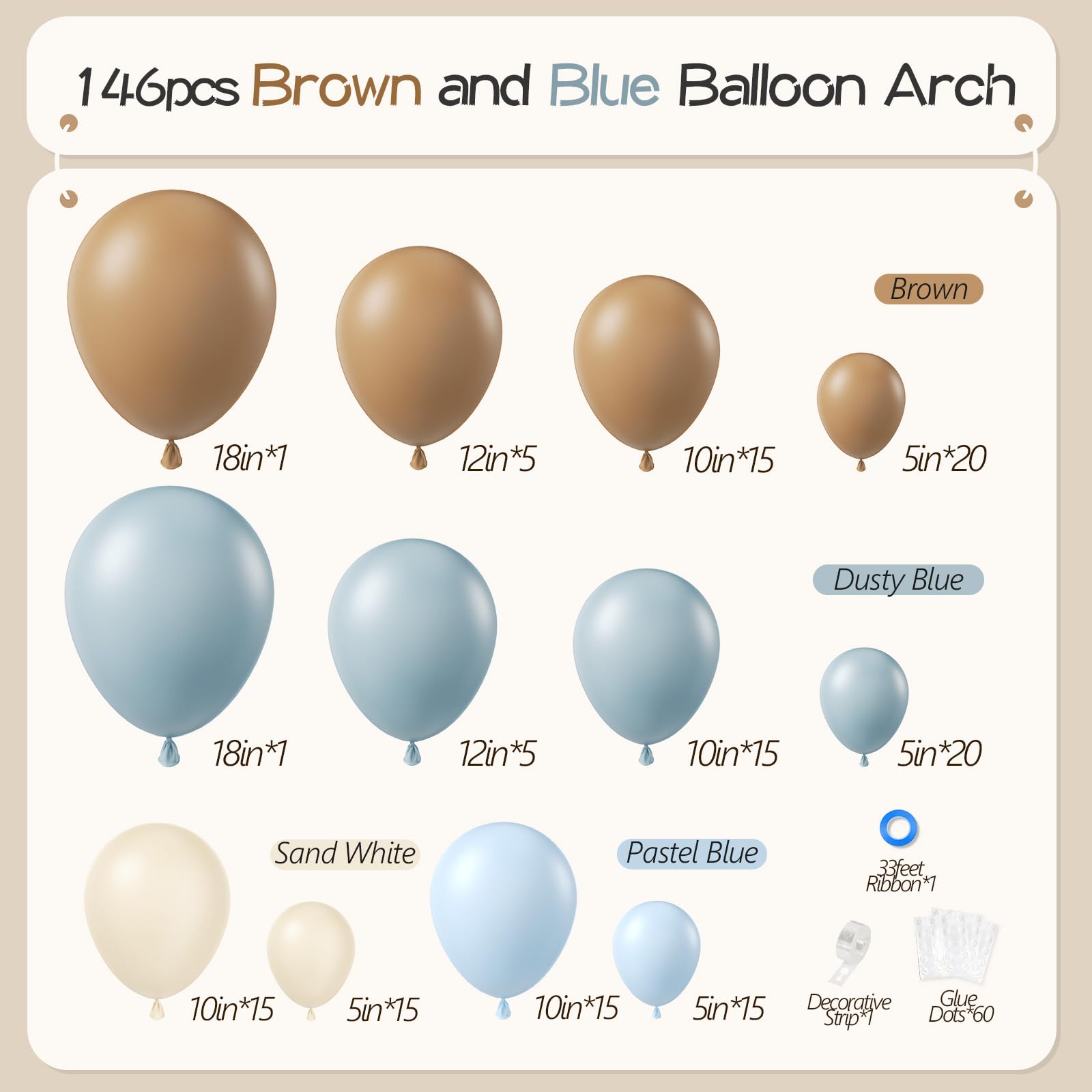 saratimtou brown balloons 18inch warm earthy tones for celebrations