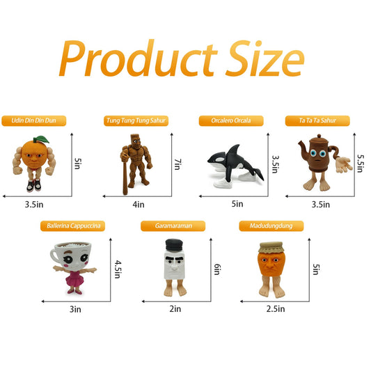 Sarcidery Brainrot toy with flexible joints enables dynamic posing and stories.