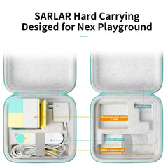 SARLAR Nex Travel Case interior layout with precise accessory slots.