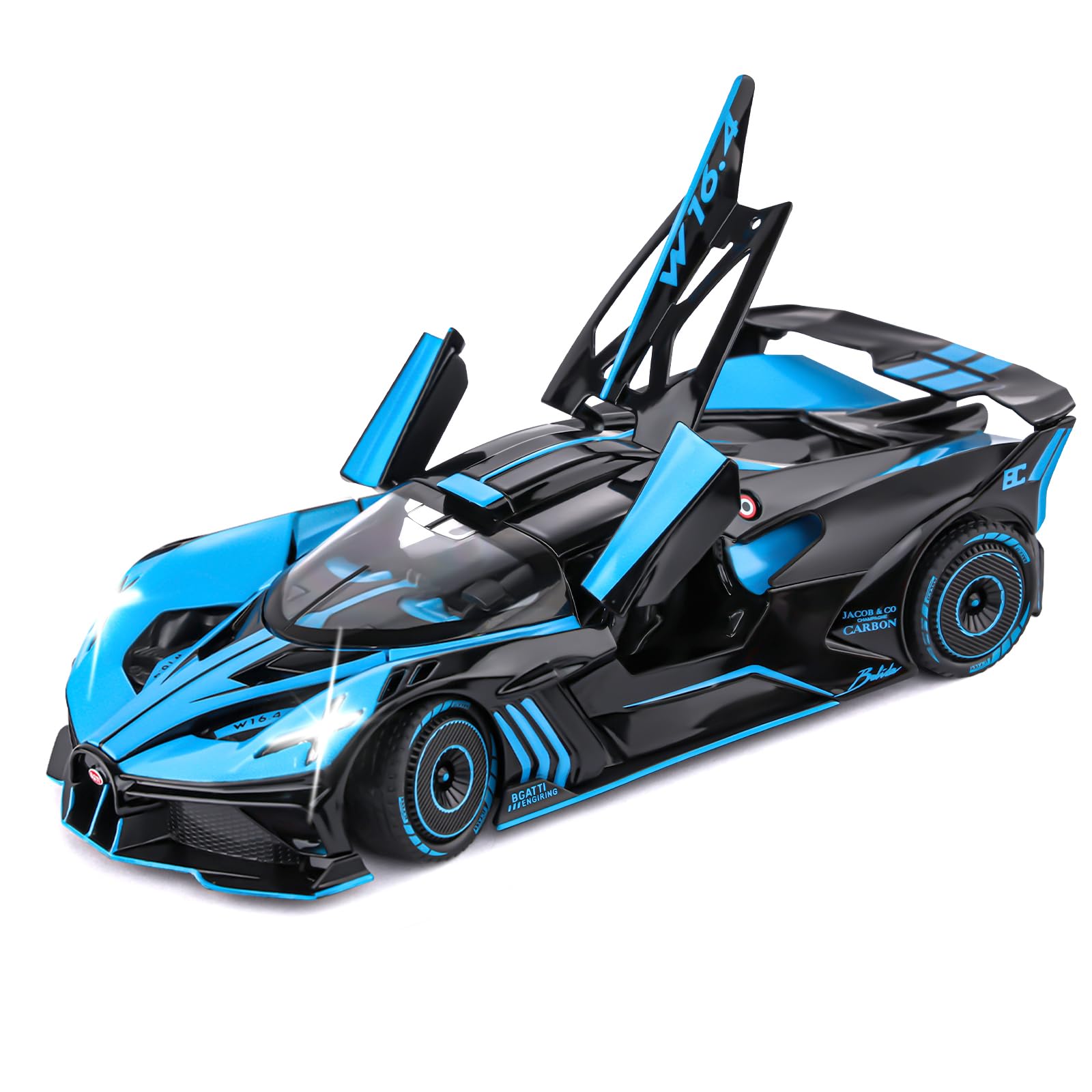 SASBSC blue bolide diecast car with detailed finish for play and display.