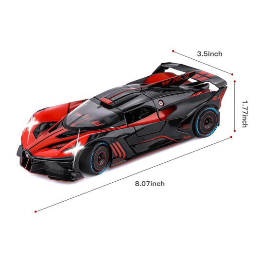 SASBSC Bugatti Bolide doors-open detail showing movable features