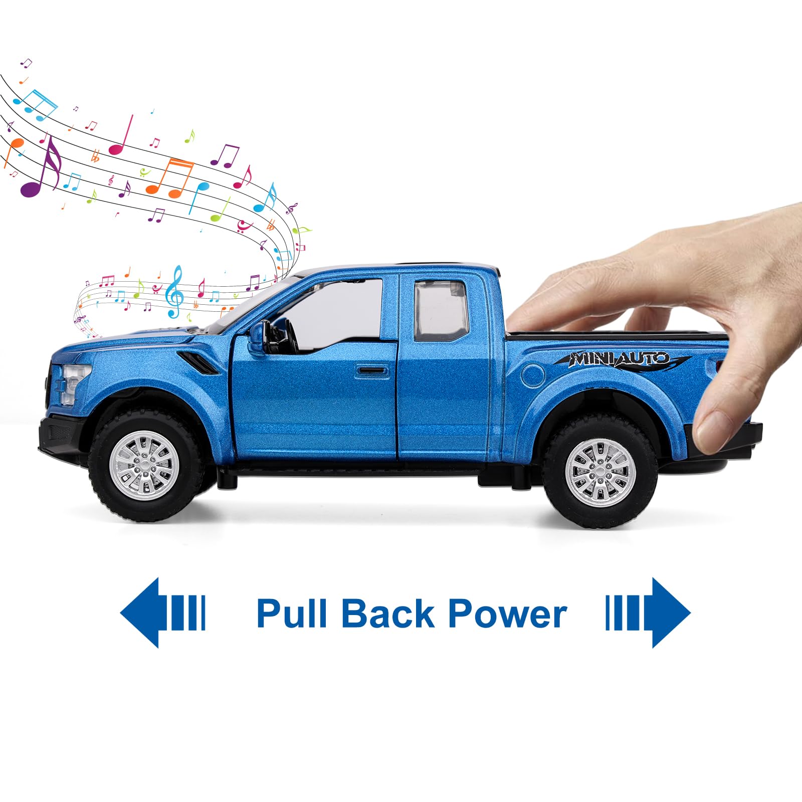 SASBSC F150 pickup with hood open highlighting detailed interior