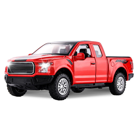 SASBSC F150 toy truck front view in red, durable diecast for rough play.