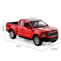 SASBSC F150 toy truck rear view showing tailgate detail in red.