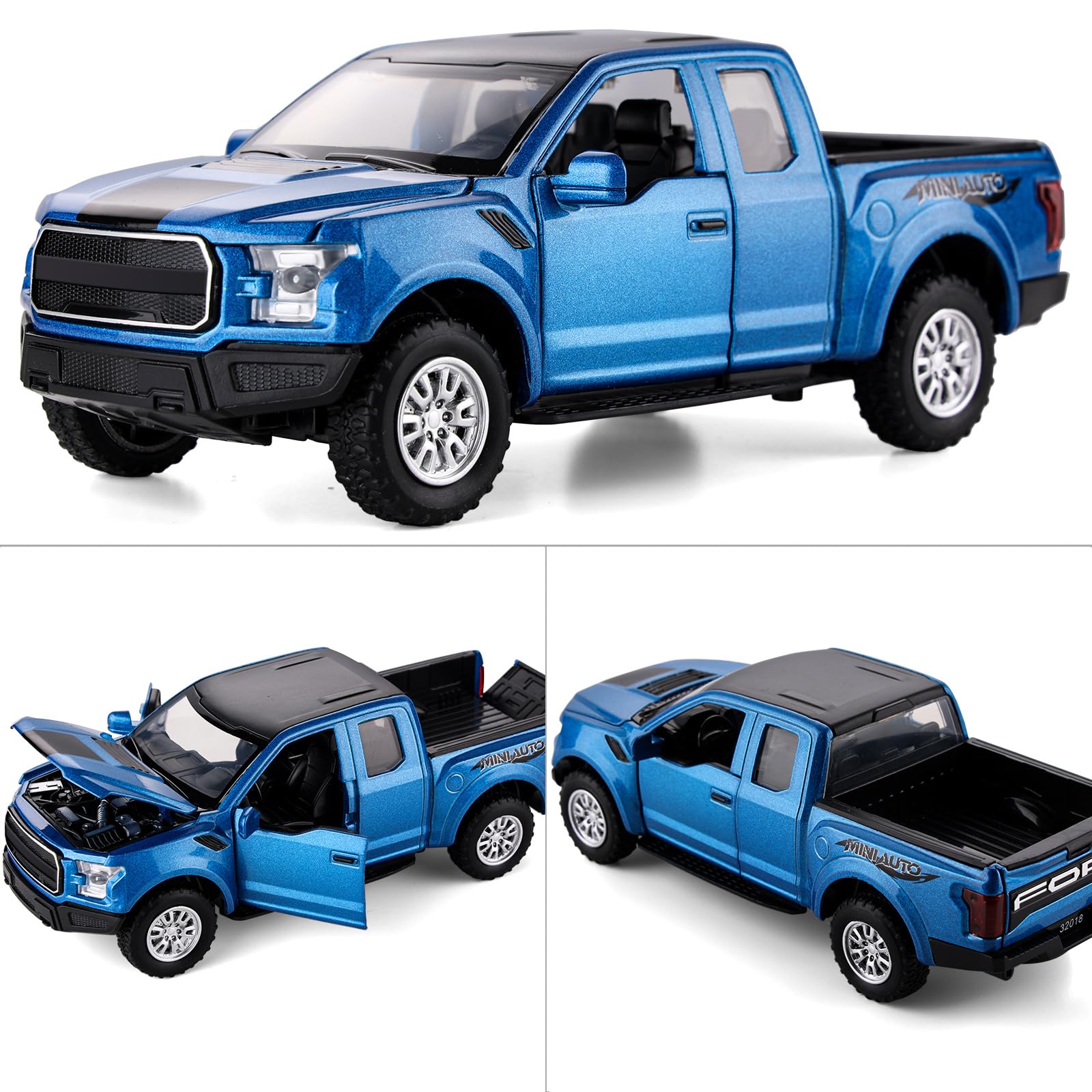 SASBSC F150 pull-back truck in motion for fast chase games