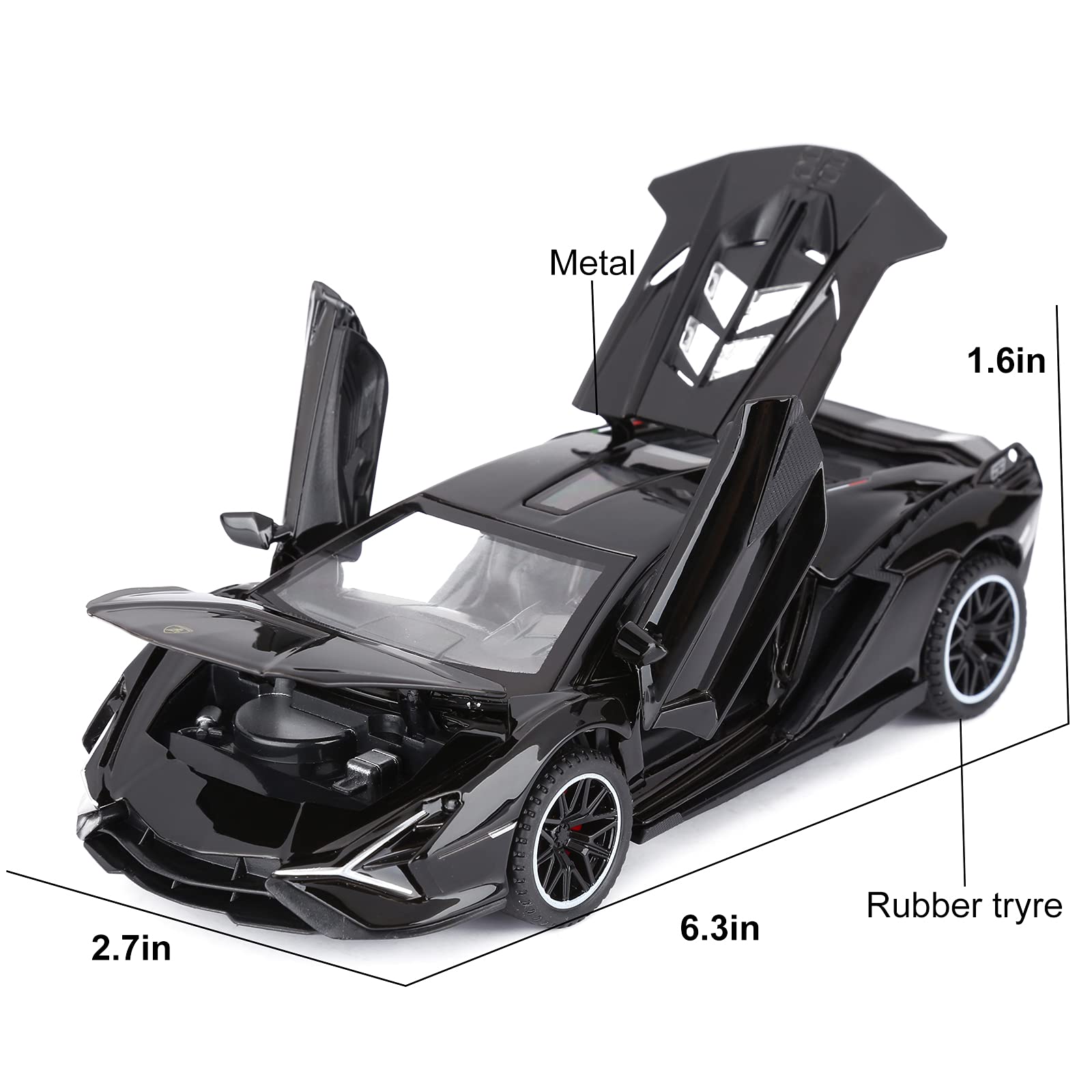 SASBSC Lamb diecast toy car lights and sound enhance interactive play experiences.