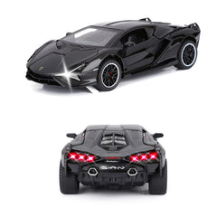 SASBSC Lamb diecast toy car open doors reveal accessible interior features.