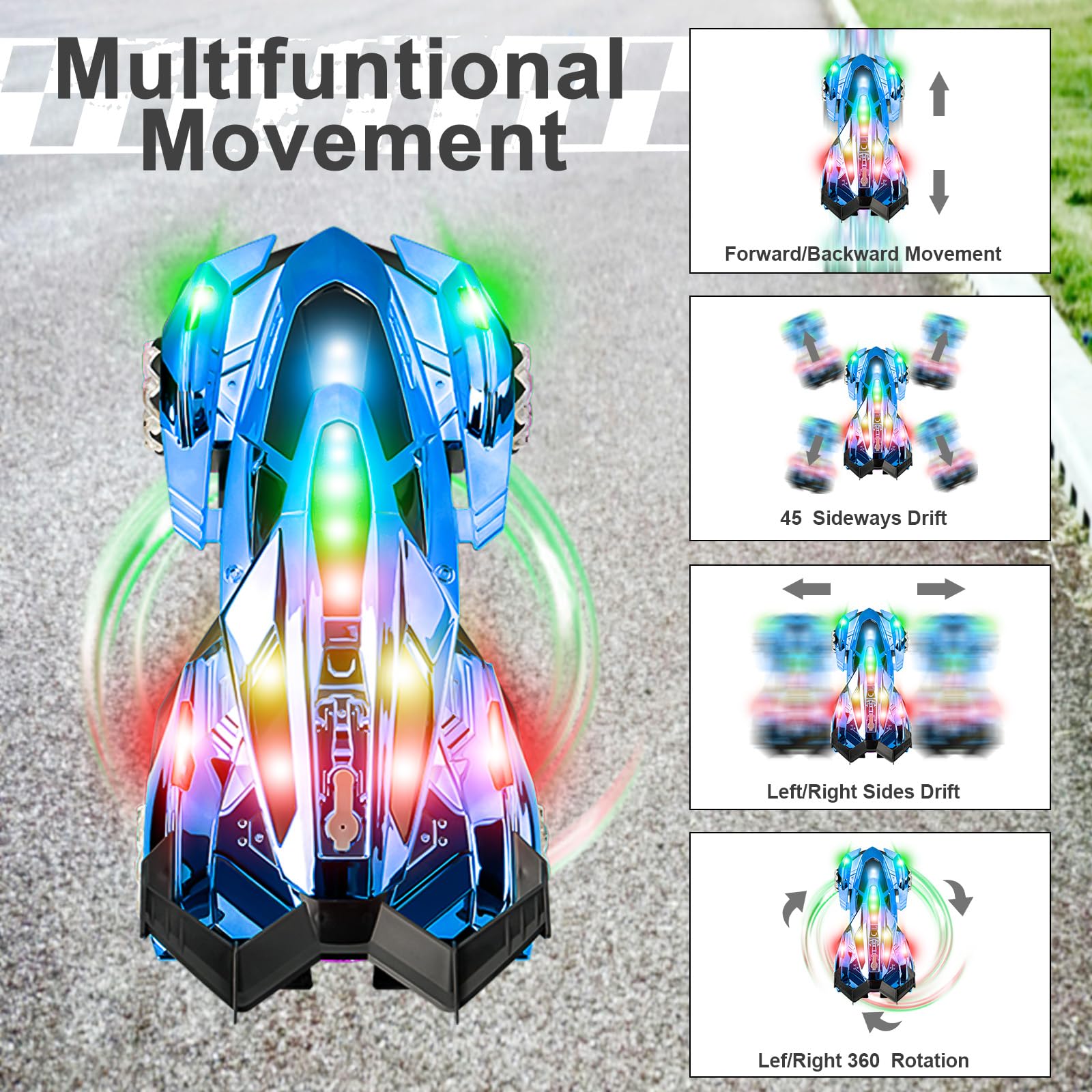 SASBSC Lamb RC Car lights and music enhance day and night fun.
