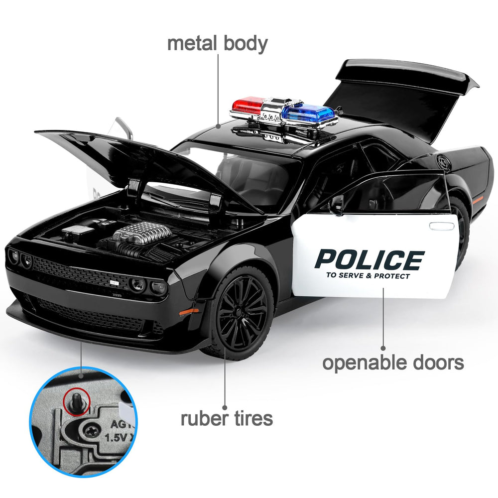 SASBSC police car diecast metal body built for durability and long-term display