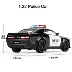 SASBSC police car features rotating steering wheel for realistic pretend driving