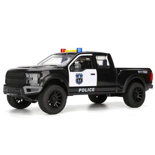 SASBSC police pickup truck front view showing safe ABS design for kids