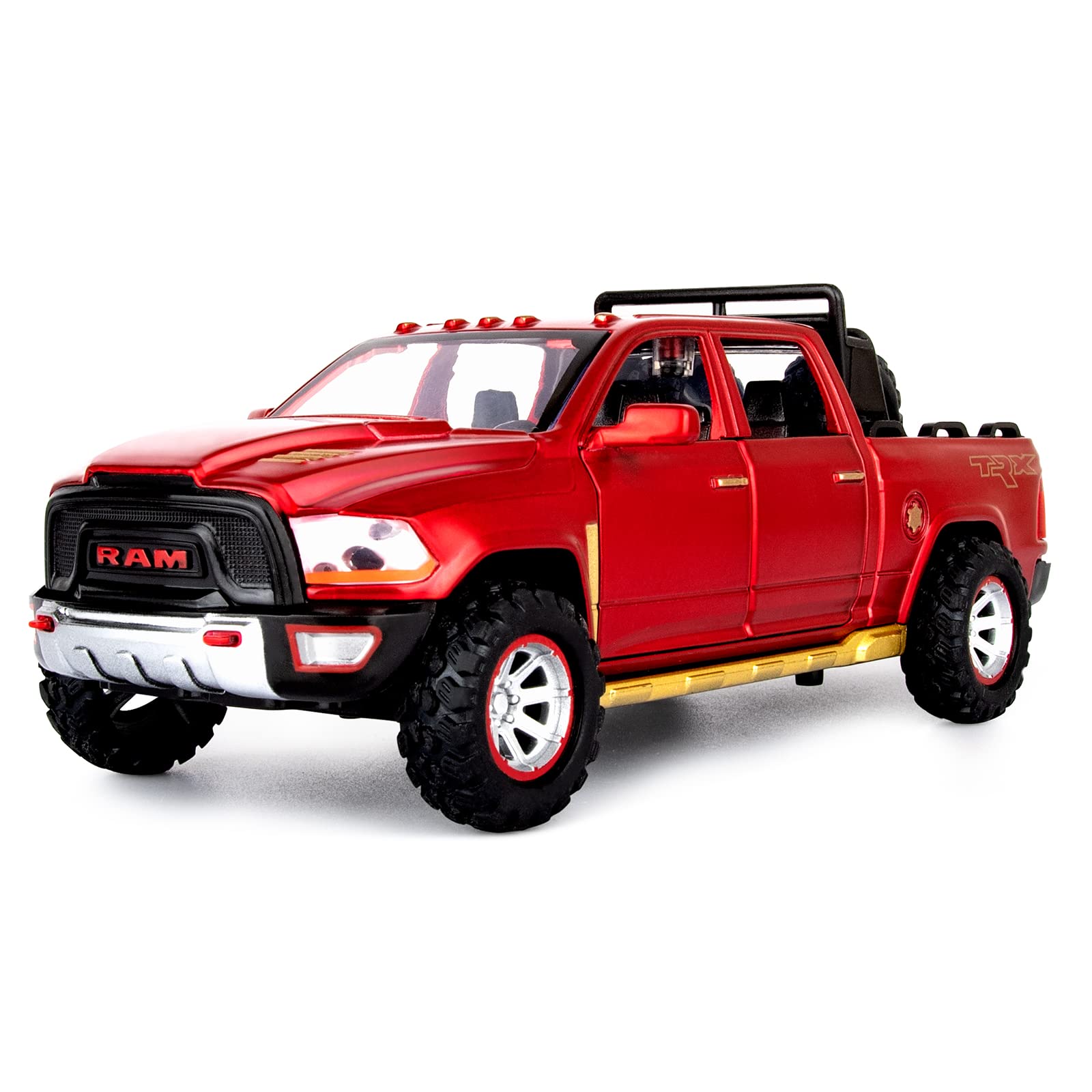SASBSC RAM 1500 Diecast Truck – Open-Door Pull-Back Toy with Lights ...