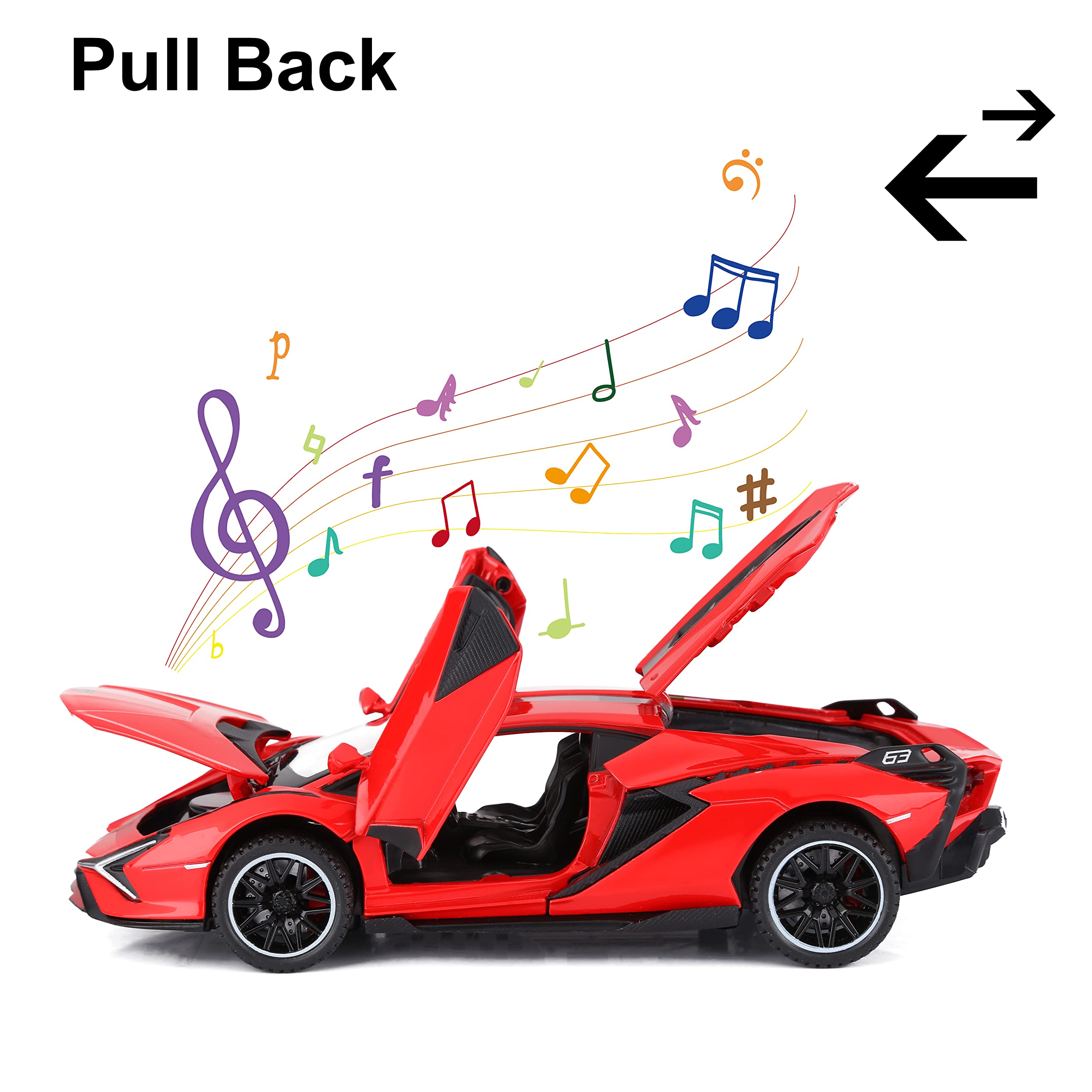 Pull-back action offers smooth movement without needing batteries