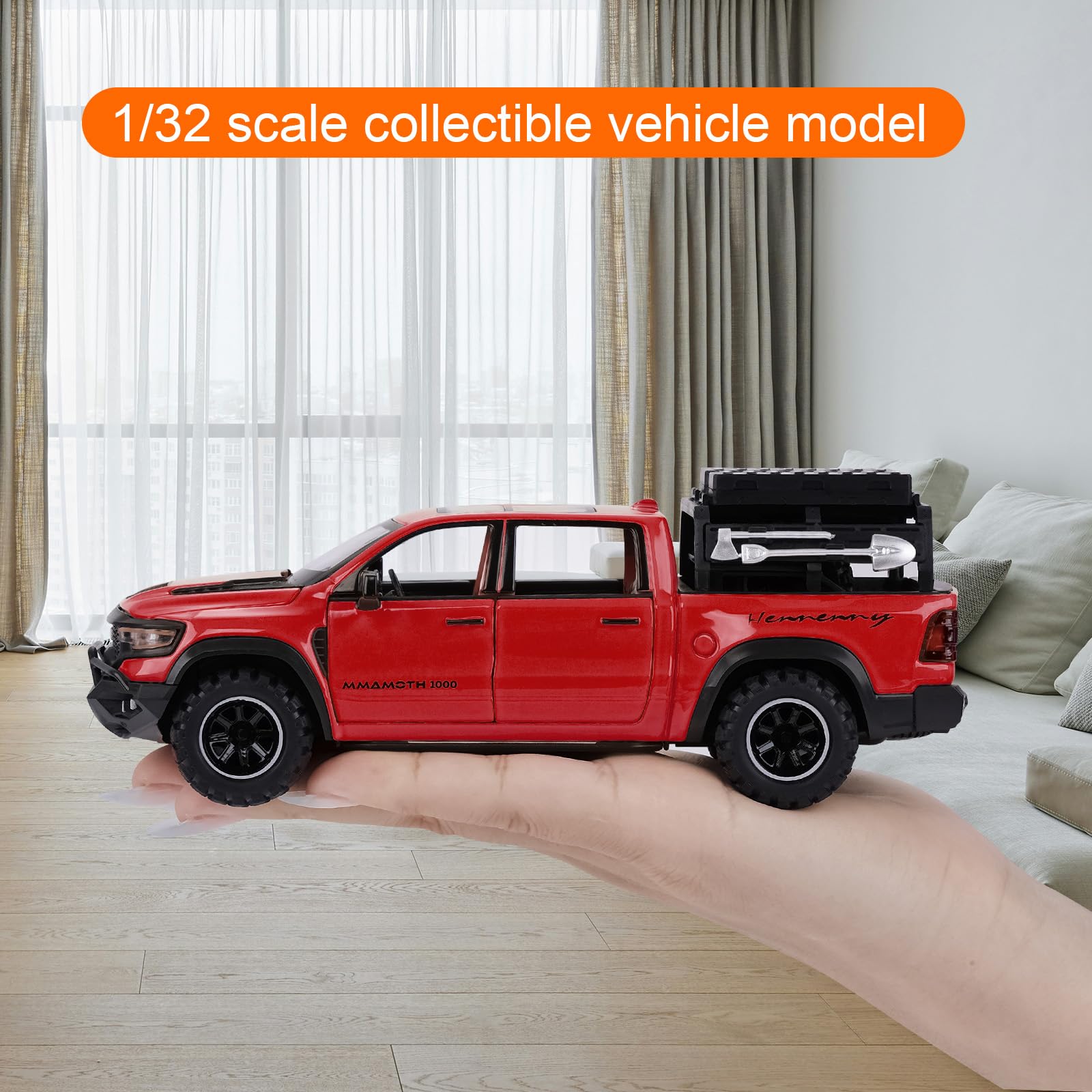 SASBSC Toy Dodge Mammoth lights and sounds simulate engine start