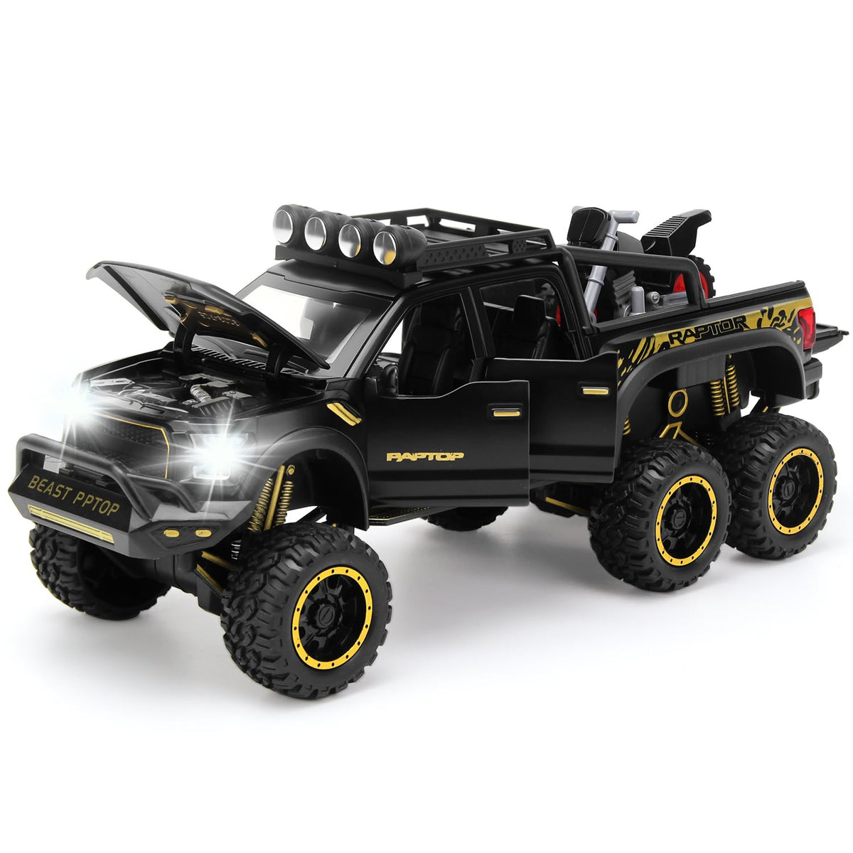 SASBSC Toy Trucks 1:24 scale model for easy grasp and realistic play.