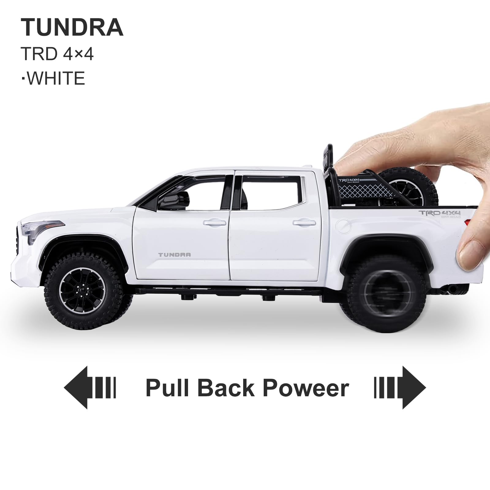 SASBSC Tundra Truck green front view with pull-back action for easy launching
