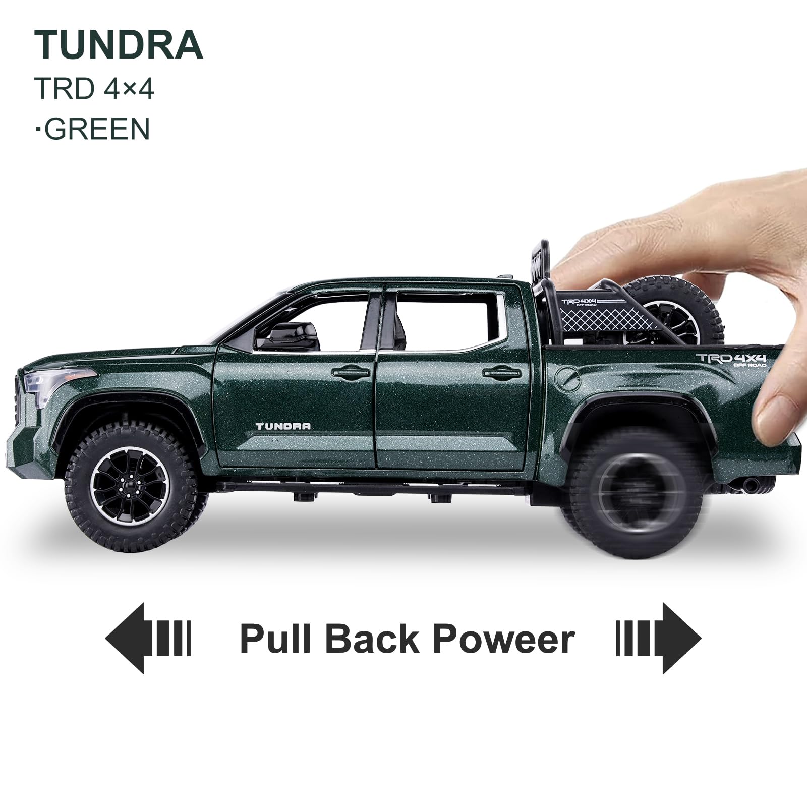 SASBSC Tundra Truck open doors for interactive play and storytelling.
