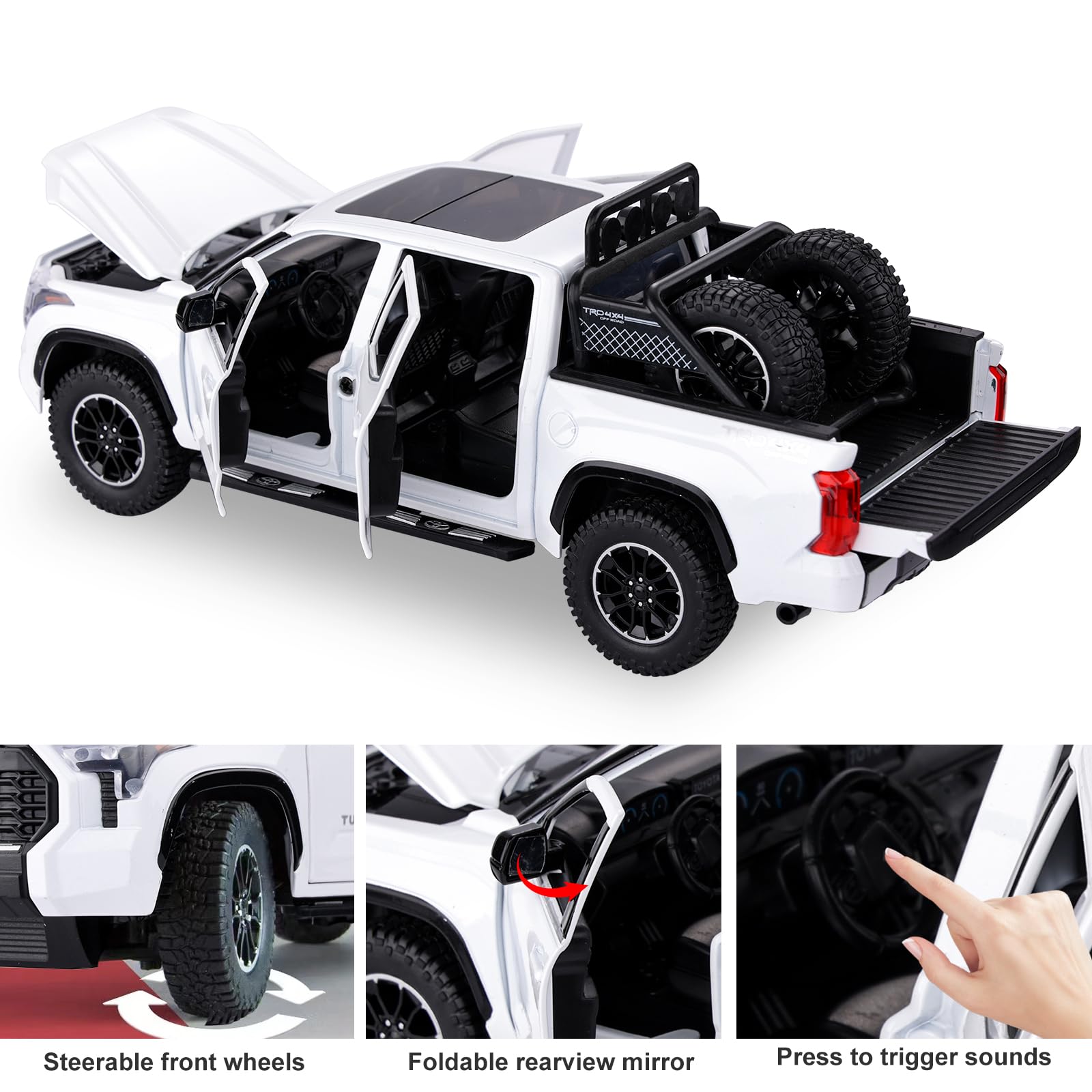 SASBSC Tundra Truck with open doors showing realistic features for imaginative play