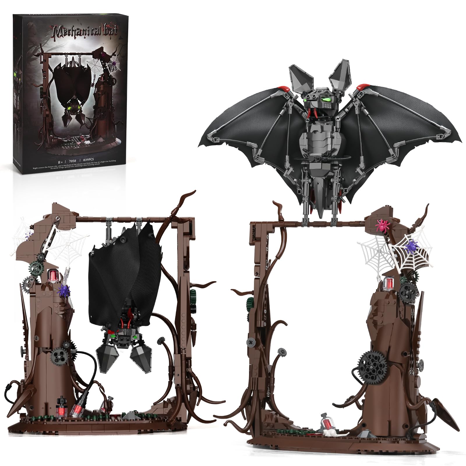 SATHIBI bat-building-kit-assembly showcases a posable bat for striking room decor.