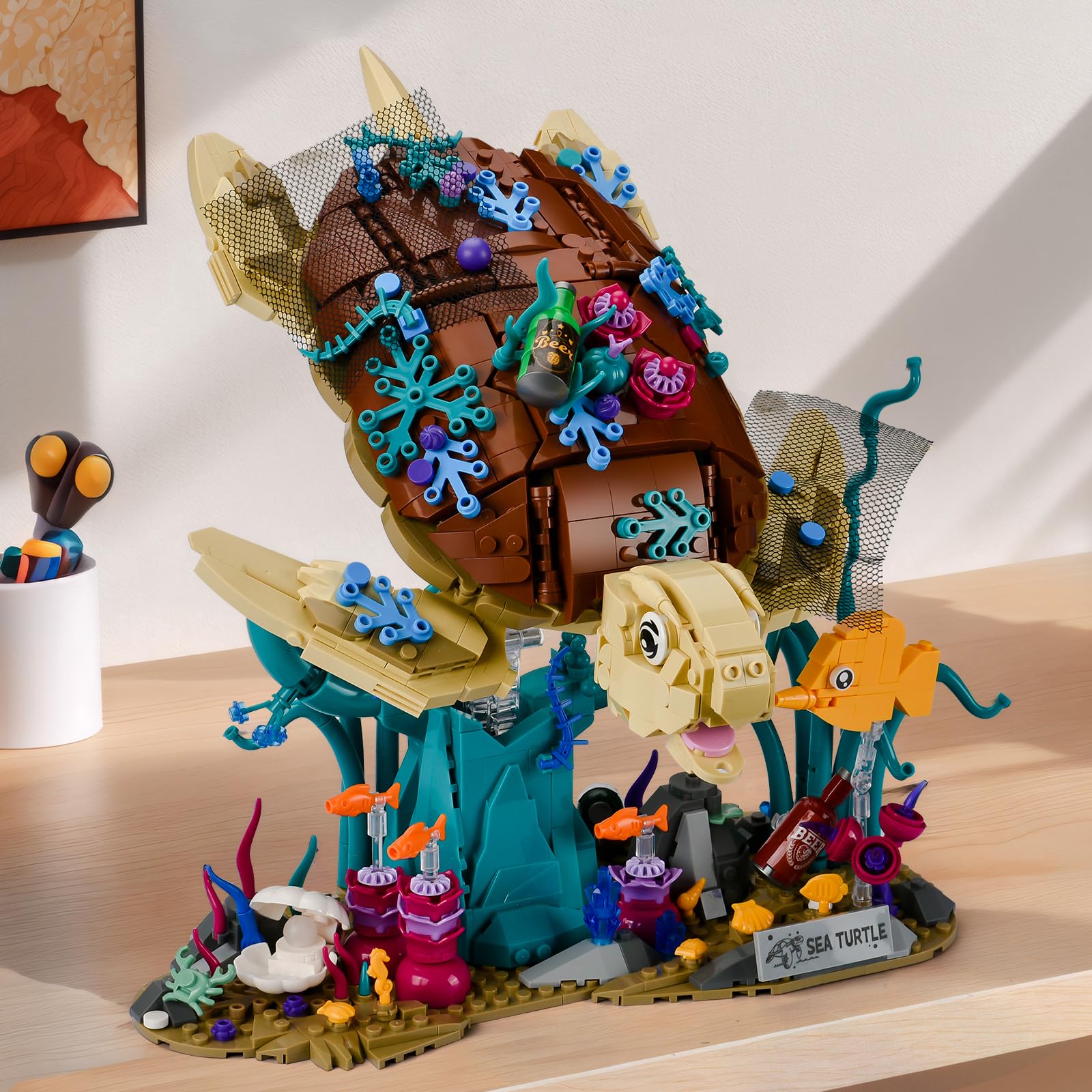 SATHIBI display base diorama adds chic desk decor.
