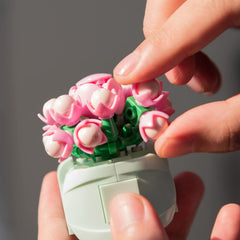 SATHIBI real-looking succulents add color and texture to desk decor.
