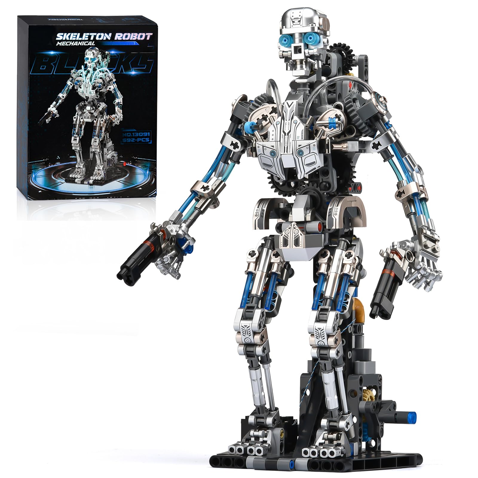 SATHIBI Skull Robot Assembly shows an intricate skeleton for display.