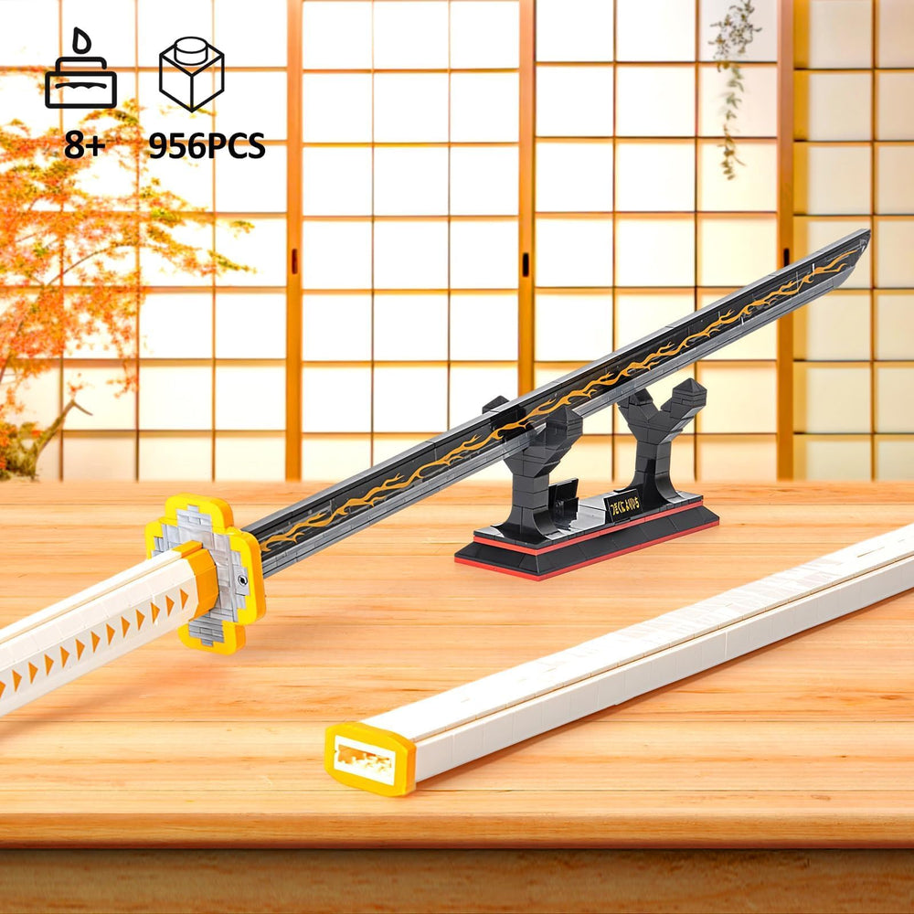 SATHIBI Zenitsu sword with scabbard ready for safe display