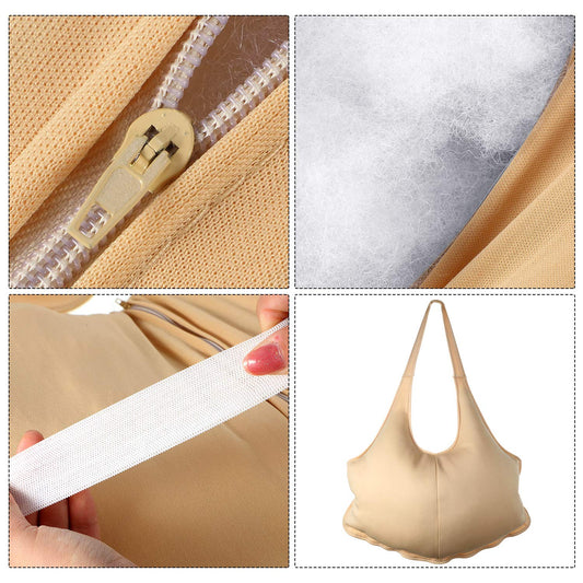 SATINIOR Santa belly stuffer padding detail shows cotton blend for lightweight, secure costume fit.