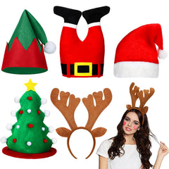 SATINIOR Santa pants design hat for festive cosplay and warmth
