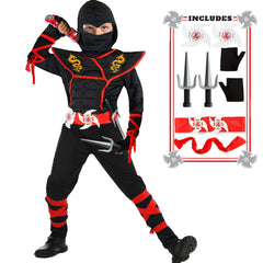 SATKULL Ninja muscle bodysuit for kids, soft fabric and comfortable movement during play