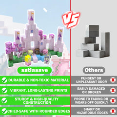 Satlasave storybook guides encourage step-by-step builds and independent experimentation.