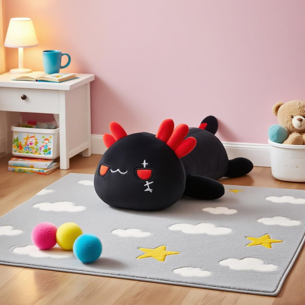 Sausudols Black Axolotl Plush vacuum packing demo