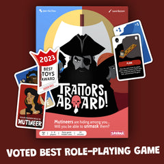 SAVANA Traitors Aboard mini-cards, intuitive play for newcomers.