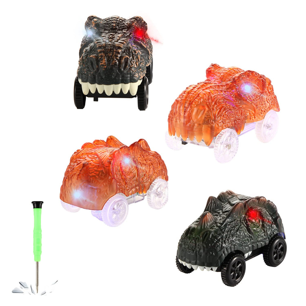 Save Unicorn glow tracks cars with three LED lights for vibrant racing.